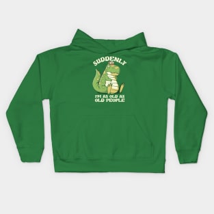 It's Weird Being the Same Age as Old People Dinosaur by Tobe Fonseca Kids Hoodie